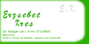 erzsebet kres business card